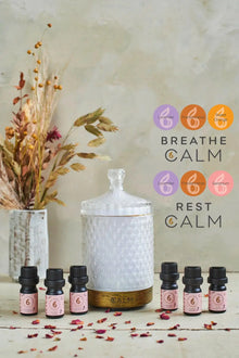  Aroma Diffuser With Breathe and Rest Calm Oil Sets bcalm