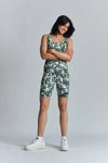 Arran Performance Cycle Shorts - Leaf Print Peachaus