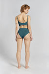 Asagao Seamless Stretch-Bamboo Briefs - Seabed Blue Peachaus