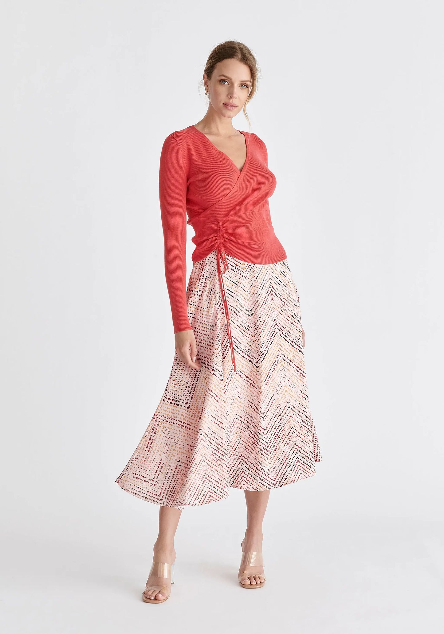 Asymmetric Hem Skirt Paisie