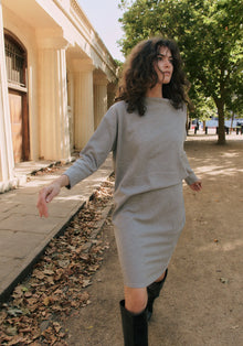  Asymmetric Neck Jumper Dress Paisie