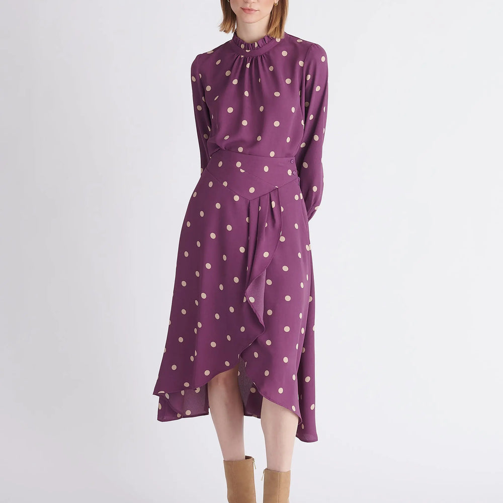 Asymmetric Polka Dot Skirt Paisie