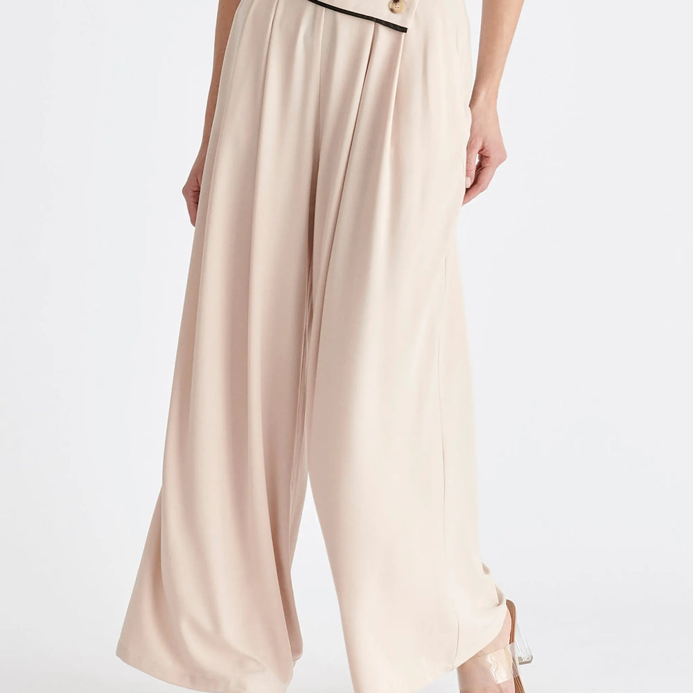 Asymmetric Waistband Trousers Paisie