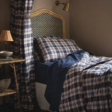  Atlantic Dallington Check Linen Blend Duvet Cover