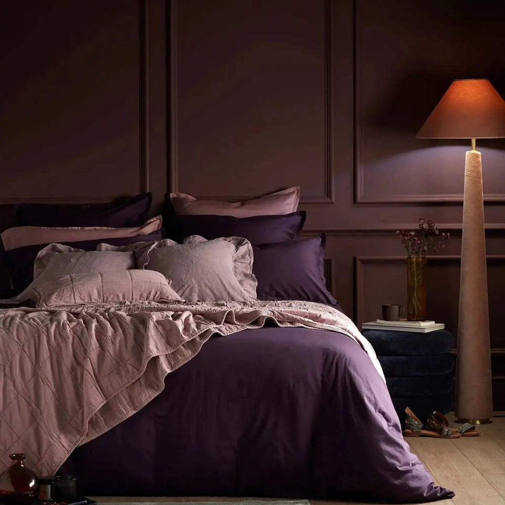 Aubergine Super Soft 100% Cotton Bed Linen The Secret Linen Store