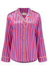 Aurelie Crimson Stripe Silk Shirt Sleepy Wilson