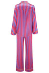 Aurelie Crimson Stripe Silk Shirt Sleepy Wilson