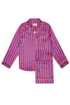 Aurelie Crimson Stripe Silk Shirt Sleepy Wilson