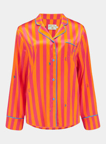  Aurelie Sunset Stripe Silk Shirt Sleepy Wilson