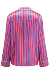 Aurelie Crimson Stripe Silk Shirt