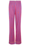 Florence Crimson Stripe Silk Trouser