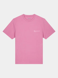  Azalea Pink Mens Organic Cotton Relaxed-Fit T-Shirt hewn.