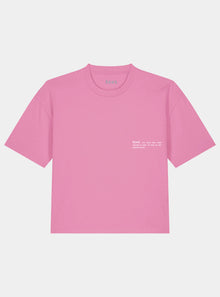  Azalea Pink Womens Organic Cotton Boxy T-Shirt hewn.