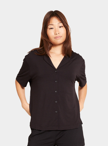  Black Goodnight Short Sleeve Sleep Shirt Boody