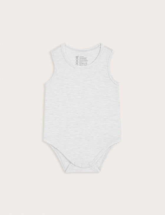 Heather Grey Baby Bamboo Bodysuit Boody