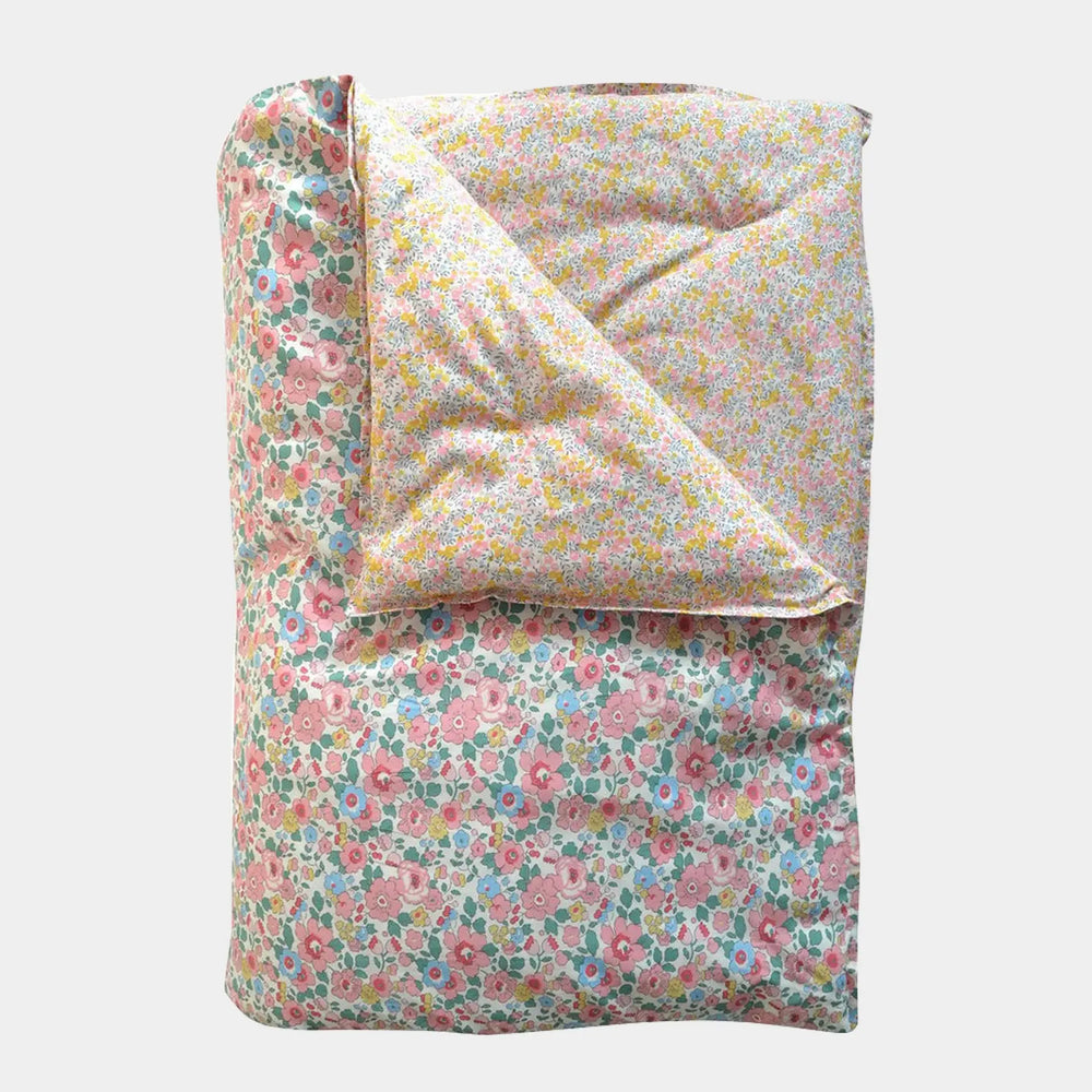 BETSY CANDY FLOSS & WILTSHIRE BUD PINK Liberty Reversible Heirloom Quilt Coco & Wolf