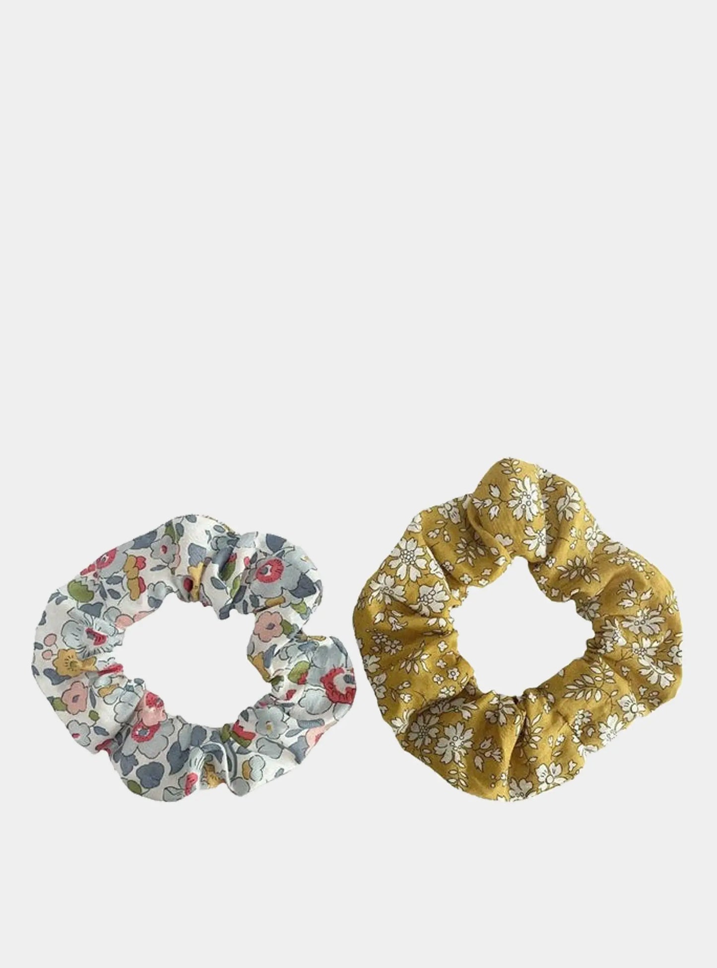 BETSY GREY & CAPEL MUSTARD Pack of 2 Hair Scrunchies Coco & Wolf