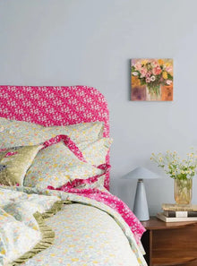  BETSY SAGE & CAPEL FUCHSIA Ruffle Liberty Cushion Coco & Wolf