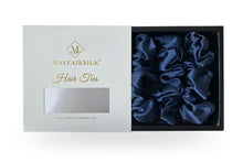  Mayfairsilk Midnight Blue Silk Scrunchies Set