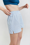 Lomandra Ethical-Cotton Pyjama Shorts - Blue Stripe