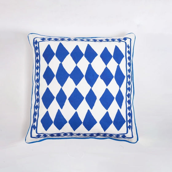 Cushion Cover / "The Blue Diamonds"