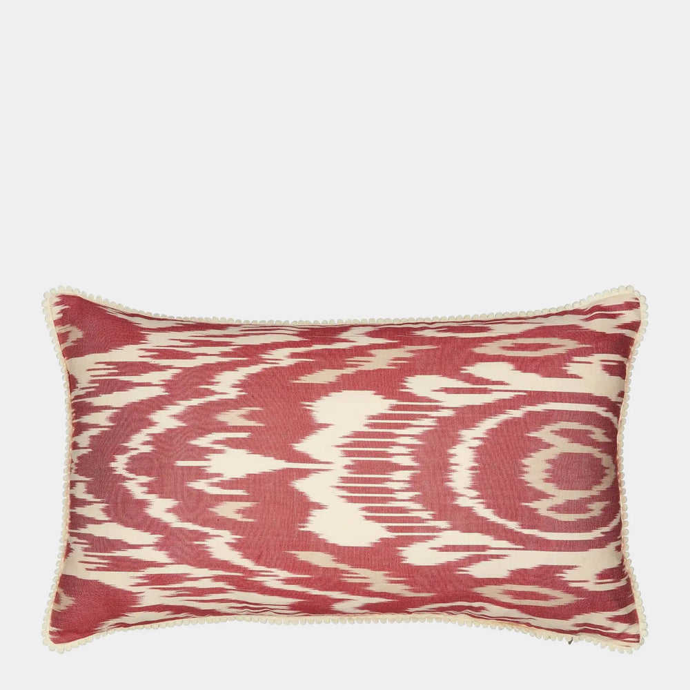 BURNT RED and CREAM Cushion ROSANNA LONSDALE