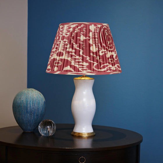 BURNT RED and CREAM IKAT LAMPSHADE ROSANNA LONSDALE