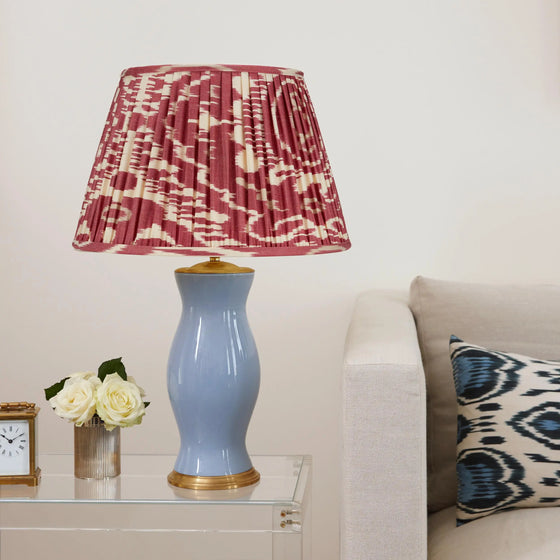 BURNT RED and CREAM IKAT LAMPSHADE ROSANNA LONSDALE