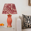 BURNT RED and CREAM IKAT LAMPSHADE ROSANNA LONSDALE