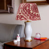 BURNT RED and CREAM IKAT LAMPSHADE ROSANNA LONSDALE