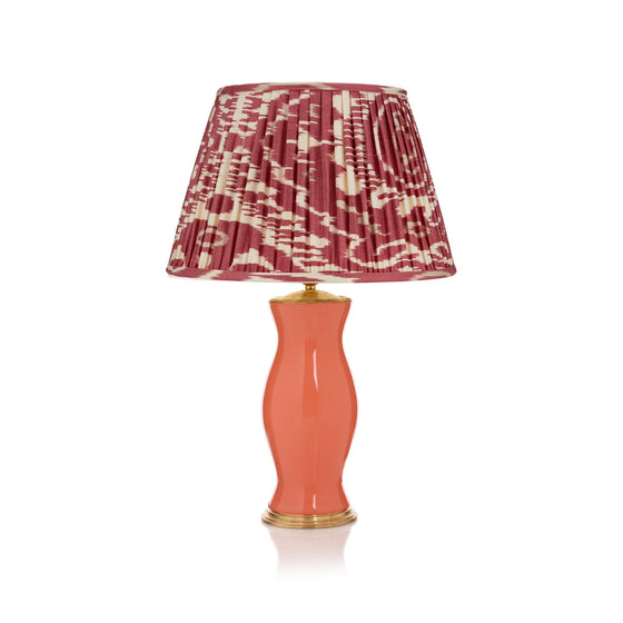 BURNT RED and CREAM IKAT LAMPSHADE ROSANNA LONSDALE