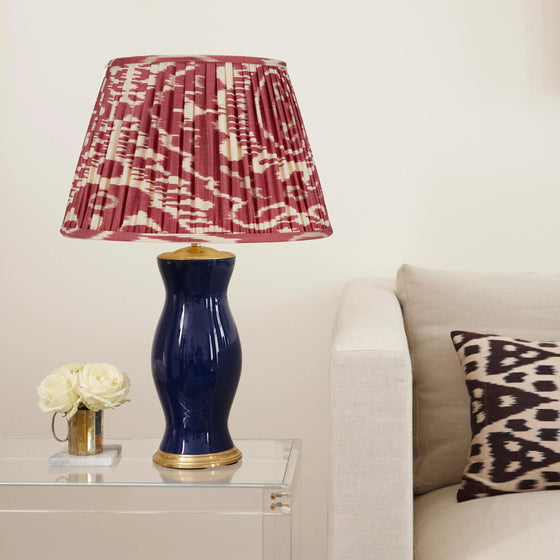 BURNT RED and CREAM IKAT LAMPSHADE ROSANNA LONSDALE