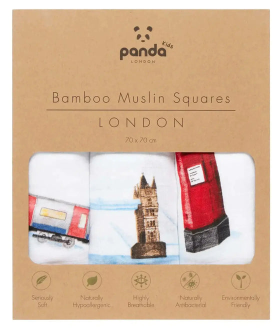 Baby Bamboo Muslin Squares Panda London