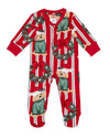 Baby Christmas Dog & Wreath Print Sleepsuit Chelsea Peers