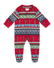  Baby Christmas Nutcracker Fair Isle Print Print Sleepsuit Chelsea Peers