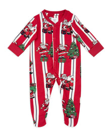  Baby Christmas Santa Stripe Print Sleepsuit Chelsea Peers