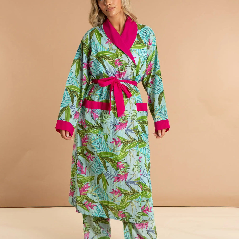 Bali Women's Floral Cotton Robe inara