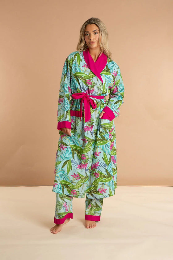 Bali Women's Floral Cotton Robe inara