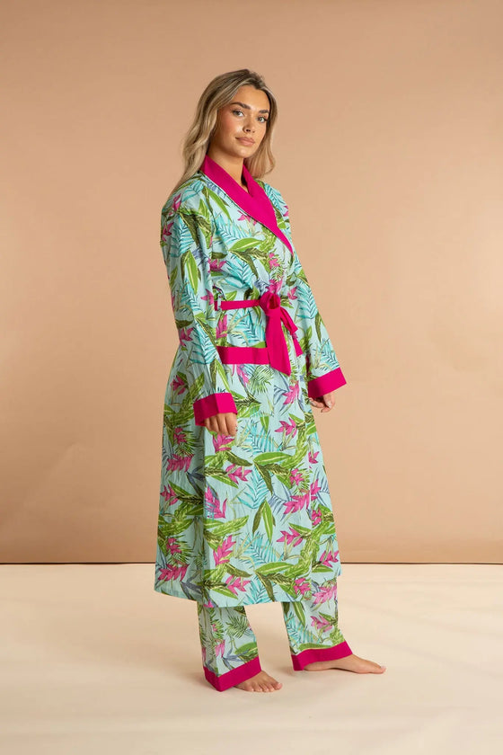 Bali Women's Floral Cotton Robe inara