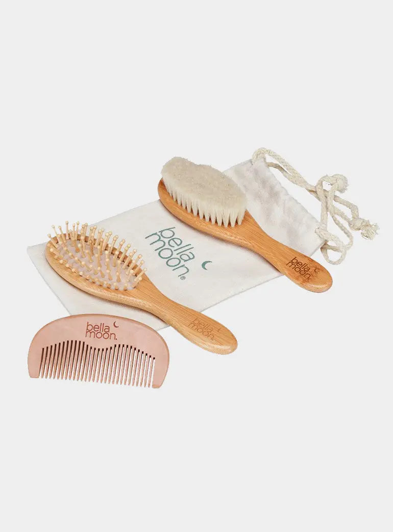 Bamboo Baby Brushes 3pcs Bellamoon