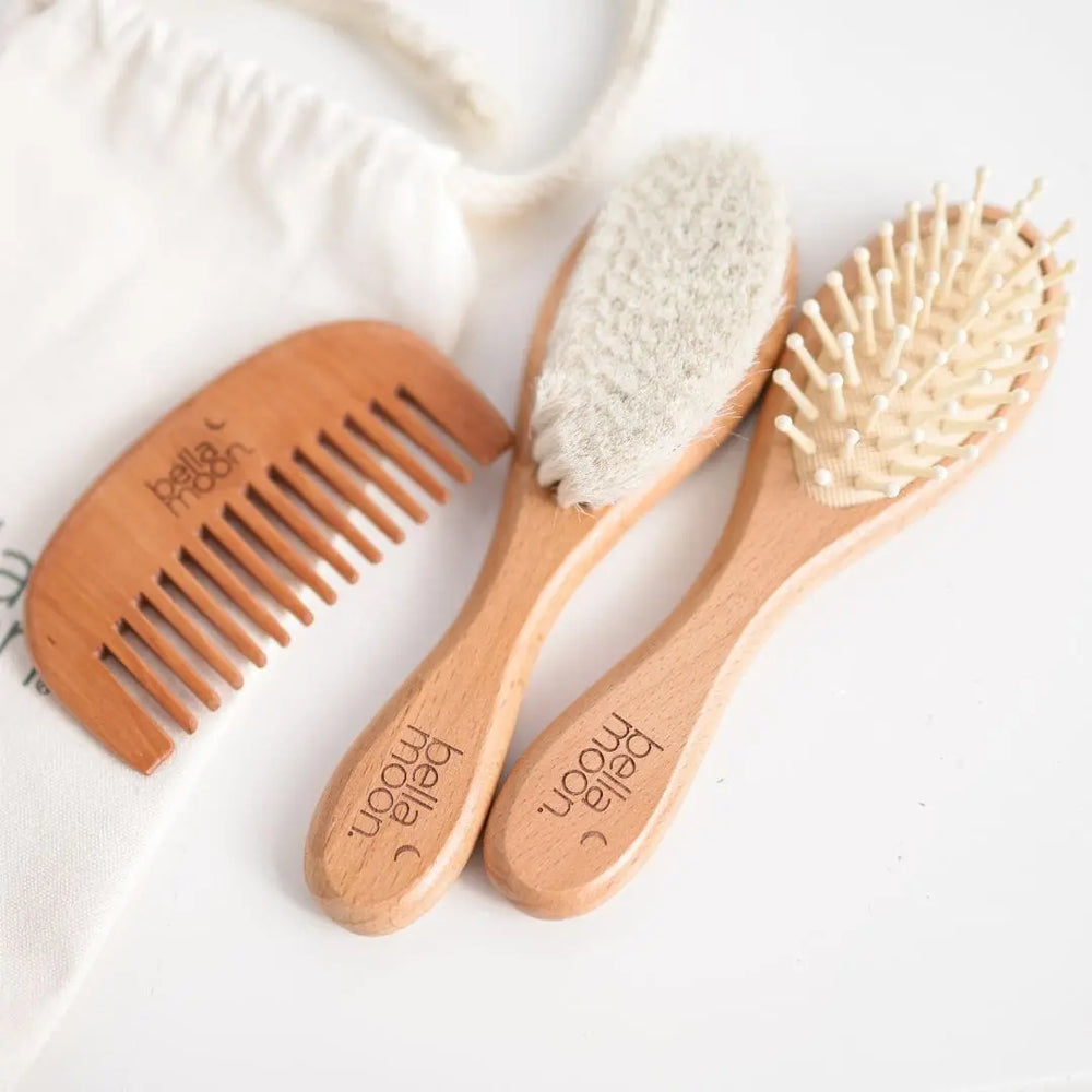 Bamboo Baby Brushes 3pcs Bellamoon