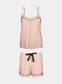  Bamboo Cami Short Pyjama Set in Pink Pretty You London