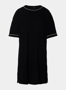  Bamboo Classic Tee Dress in Black Pretty You London