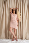 Bamboo Classic Tee Dress in Pink Pretty You London