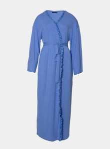  Bamboo Frill Kimono in Cornflower Blue Pretty You London