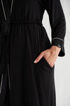 Bamboo Kimono Robe in Black Pretty You London