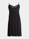 Bamboo Lace Chemise Nightdress in Raven Pretty You London