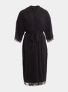 Bamboo Lace Kimono Robe in Raven Pretty You London