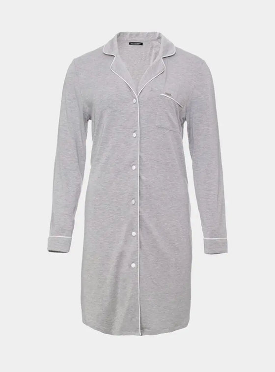 Bamboo Nightshirt in Grey Marl Pretty You London