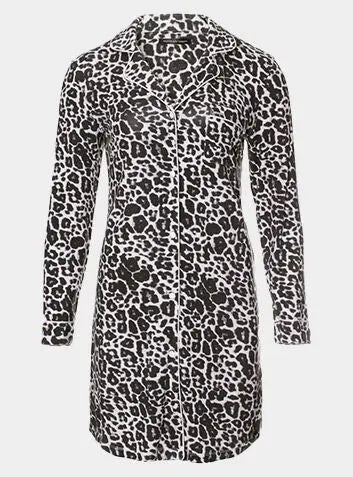 Bamboo Nightshirt in Luxe Leopard Pretty You London